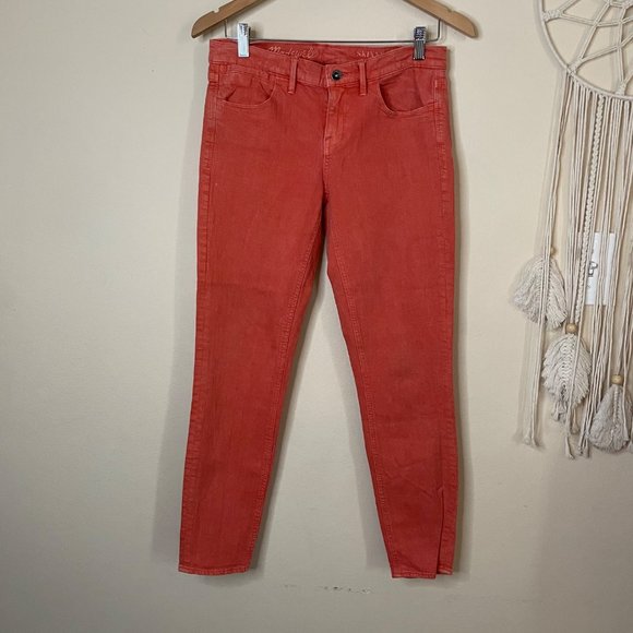 Madewell Womens Low Rise Skinny Skinny Jeans in Orange Size 27 - Picture 2 of 13